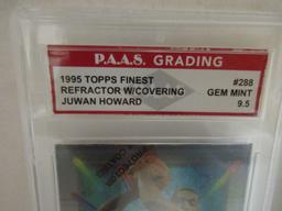 Juwan Howard Washington Bullets 1995 Topps Finest Refractor #288 graded PAAS Gem Mint 9.5