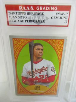 Juan Soto Nationals 2019 Topps Heritage New Age Performer #NAP-15 graded PAAS Gem Mint 10