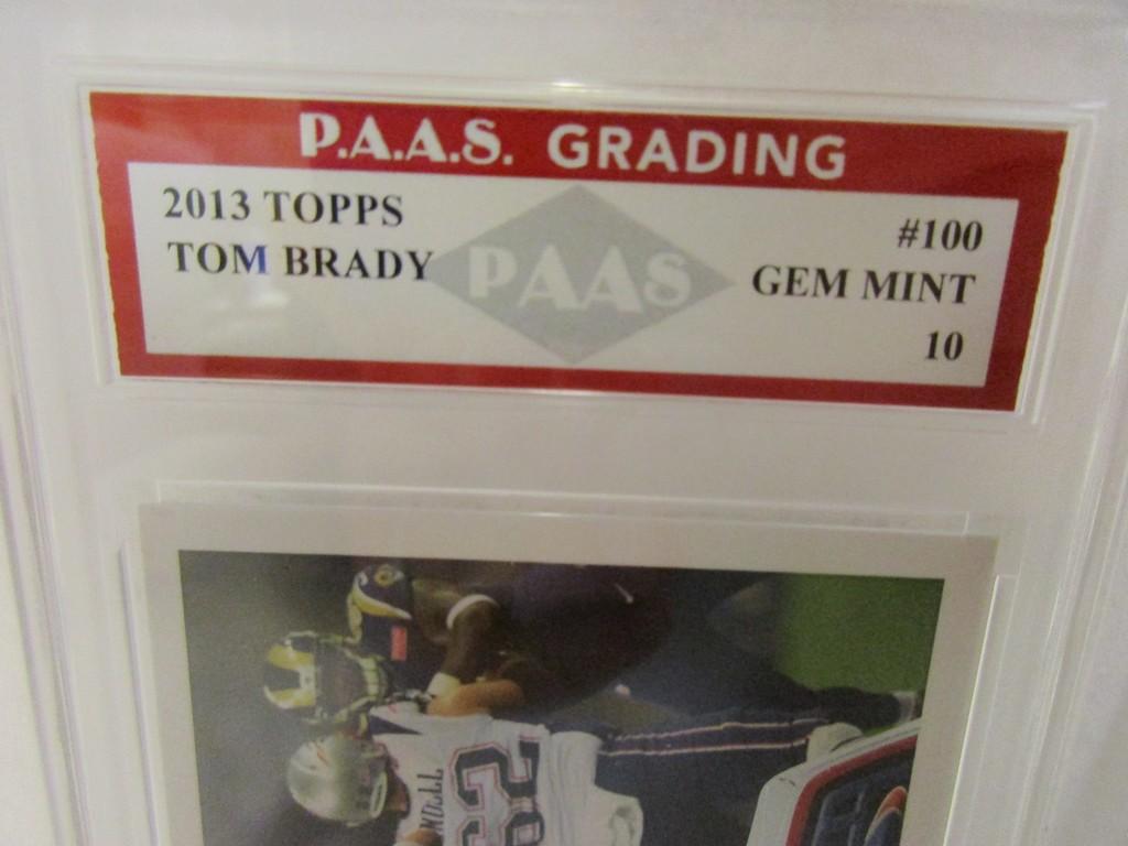 Tom Brady New England Patriots 2013 Topps #100 graded PAAS Gem Mint 10