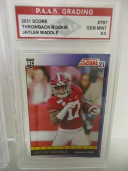 Jaylen Waddle Alabama 2021 Score Throwback ROOKIE#TB7 graded PAAS Gem Mint 9.5