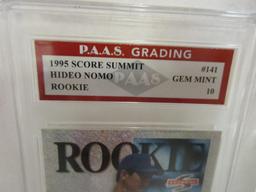 Hideo Nomo LA Dodgers 1995 Score Summitt #141 graded PAAS Gem Mint 10