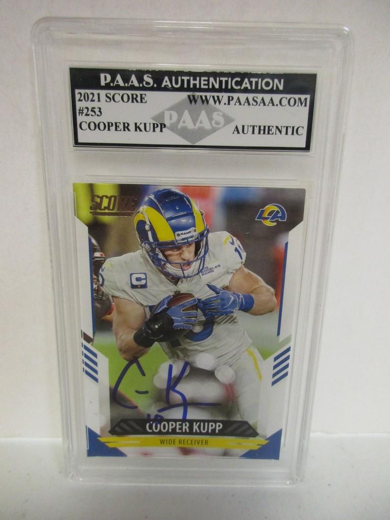 Cooper Kupp of the LA Rams signed autographed slabbed sportscard PAAS COA 050