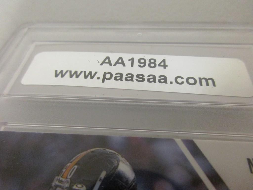 TJ Watt of the Pittsburgh Steelers signed autographed slabbed sportscard PAAS COA 984