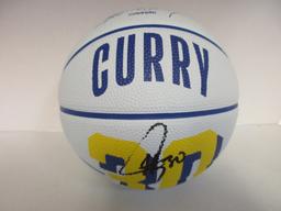 Stephen Curry of the Golden State Warriors signed autographed mini basketball PAAS COA 746