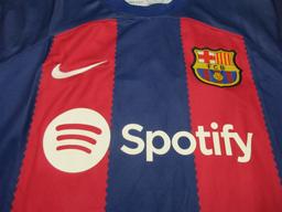 Leo Messi of Barcelona signed autographed soccer jersey PAAS COA 920