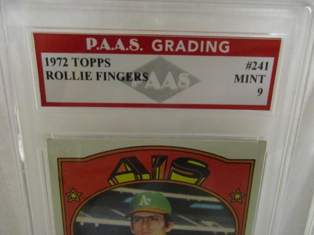 Rollie Fingers Oakland A's 1972 Topps #241 graded PAAS Mint 9