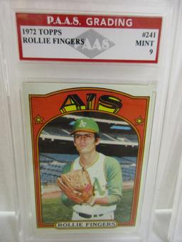 Rollie Fingers Oakland A's 1972 Topps #241 graded PAAS Mint 9