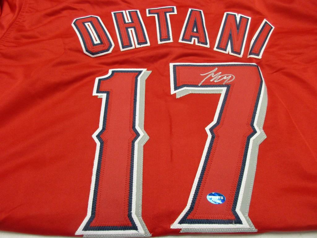 Shohei Ohtani of the LA Angels signed autographed baseball jersey TAA COA 846