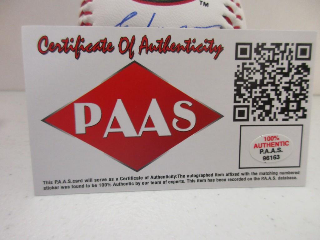 Elly De La Cruz of the Cincinnati Reds signed autographed logo baseball PAAS COA 163