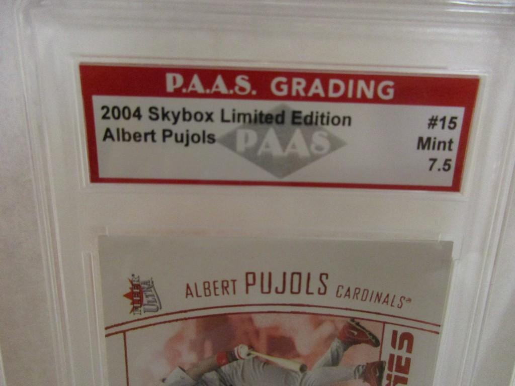 Albert Pujols Cardinals 2004 Skybox Limited Edition #15 graded PAAS Mint 7.5