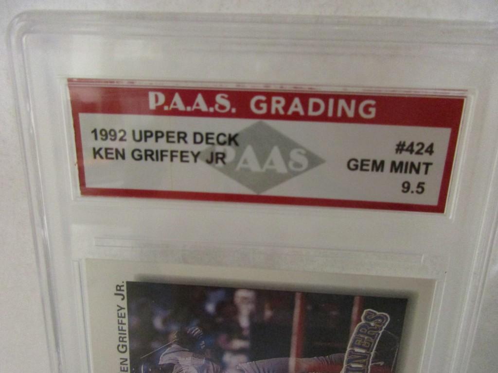 Ken Griffey Jr Seattle Mariners 1992 Upper Deck #424 graded PAAS Gem Mint 9.5