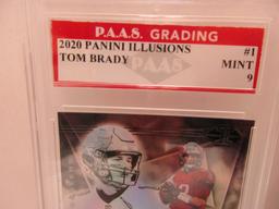 Tom Brady Tampa Bay Buccaneers 2020 Panini Illusions #1 graded PAAS Mint 9