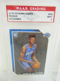 Mo Bamba Orlando Magic 2018-19 Panini Hoops ROOKIE #260 graded PAAS Mint 9