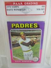 Dave Winfield San Diego Padres 1975 Topps #61 graded PAAS NM-MT 8