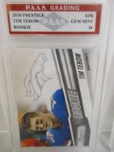 Tim Tebow Denver Broncos 2010 Prestige ROOKIE #296 graded PAAS Gem Mint 10