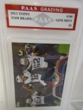 Tom Brady New England Patriots 2013 Topps #100 graded PAAS Gem Mint 10