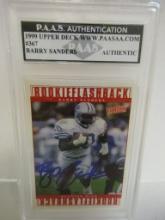 Barry Sanders of the Detroit Lions signed autographed slabbed sportscard PAAS COA 734