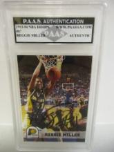 Reggie Miller of the Indiana Pacers signed autographed slabbed sportscard PAAS COA 670