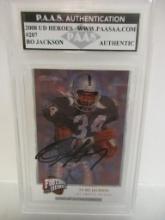 Bo Jackson of the Oakland Raiders signed autographed slabbed sportscard PAAS COA 570