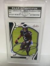 Jalen Hurts of the Philadelphia Eagles signed autographed slabbed sportscard PAAS COA 123