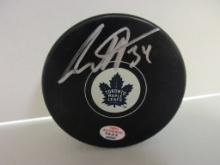 Auston Mattews of the Toronto Maple Leafs signed autographed logo hockey puck PAAS COA 594
