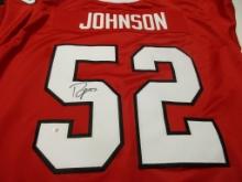 Reese Johnson of the Chicago Black Hawks signed autographed hockey jersey PAAS COA 334