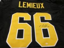 Mario Lemieux of the Pittsburgh Penguins signed autographed hockey jersey PAAS COA 385