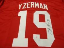 Steve Yzerman of the Detroit Red Wings signed autographed hockey jersey PAAS COA 931