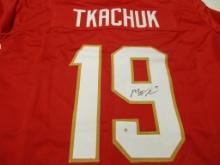 Matthew Tkachuk of the Florida Panthers signed autographed hockey jersey PAAS COA 424