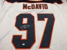 Connor McDavid of the Edmonton Oilers signed autographed hockey jersey PAAS COA 010