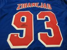 Mika Zibanejad of the NY Rangers signed autographed hockey jersey PAAS COA 042