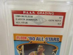 Earvin Johnson LA Lakers 1989-90 Fleer All Star #4 graded PAAS Gem Mint 9.5