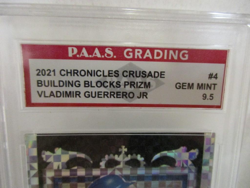Vladimir Guerrero Jr 2021 Chronicles Crusade Building Blocks Prizm #4 graded PAAS Gem Mint 9.5