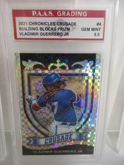 Vladimir Guerrero Jr 2021 Chronicles Crusade Building Blocks Prizm #4 graded PAAS Gem Mint 9.5