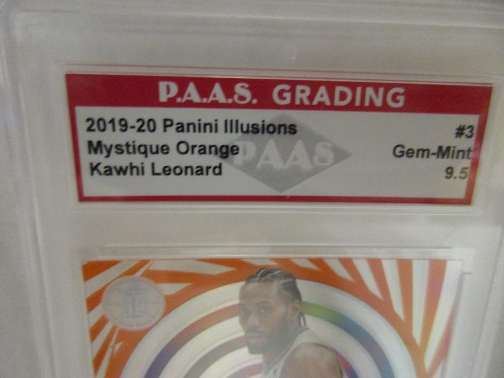 Kawhi Leonard LA Clippers 2019-20 Panini Illusions Mystique Orange #3 graded PAAS Gem Mint 9.5