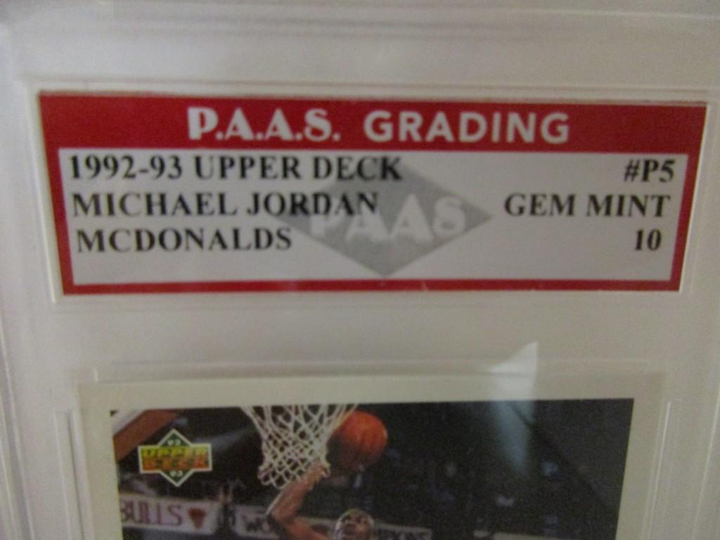 Michael Jordan Bulls 1992-93 Upper Deck McDonalds #P5 graded PAAS Gem Mint 10