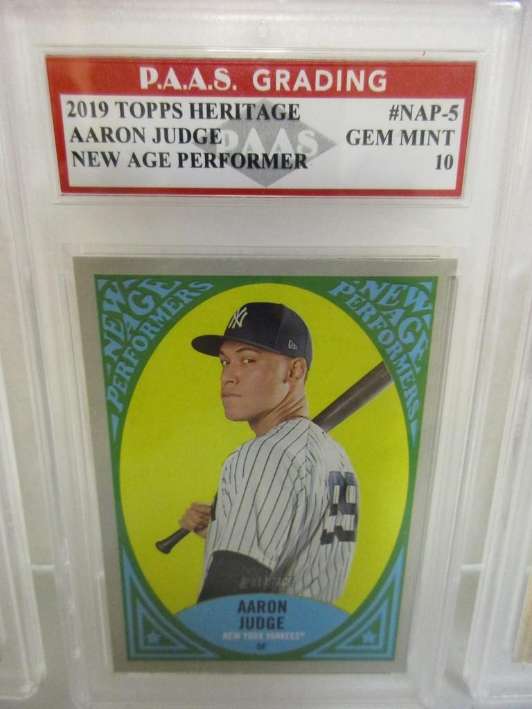 Aaron Judge Yankees 2019 Topps Heritage New Age Performer #NAP-5 graded PAAS Gem Mint 10