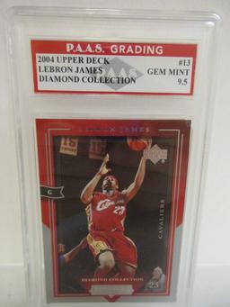LeBron James Cavaliers 2004 Upper Deck Diamond Collection #13 graded PAAS Gem Mint 9.5