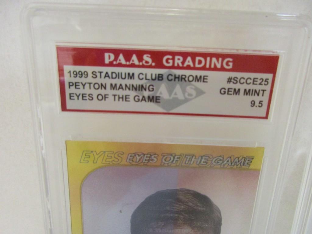 Peyton Manning 1999 Stadium Club Chrome Eyes of the Game #SCCE25 graded PAAS Gem Mint 9.5