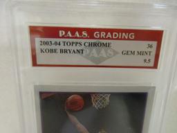 Kobe Bryant LA Lakers 2003-04 Topps Chrome #36 graded PAAS Gem Mint 9.5
