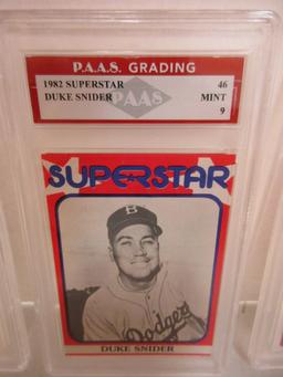 Suke Snider Dodgers 1982 Superstar #46 graded PAAS Mint 9