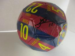 Leo Messi of Barcelona signed autographed soccer ball PAAS COA 418