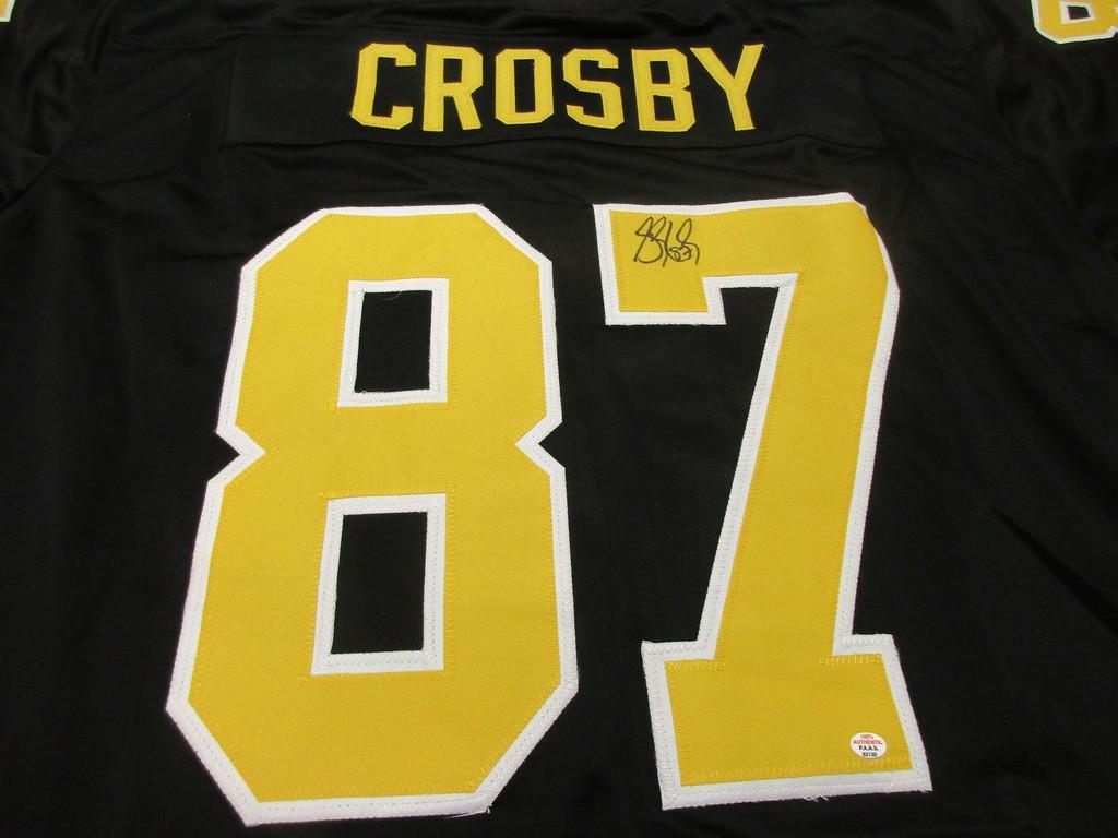 Sidney Crosby of the Pittsburgh Penguins signed autographed hockey jersey PAAS COA 130