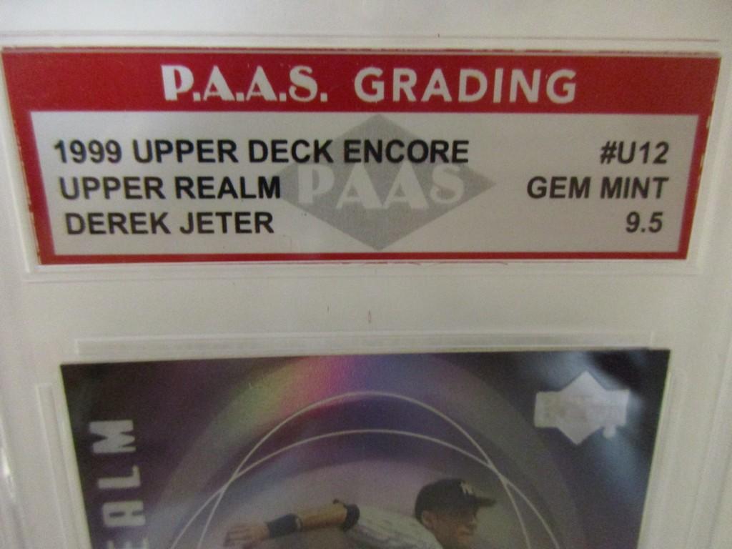 Derek Jeter Yankees 1999 Upper Deck Encore Upper Realm #U12 graded PAAS Gem Mint 9.5