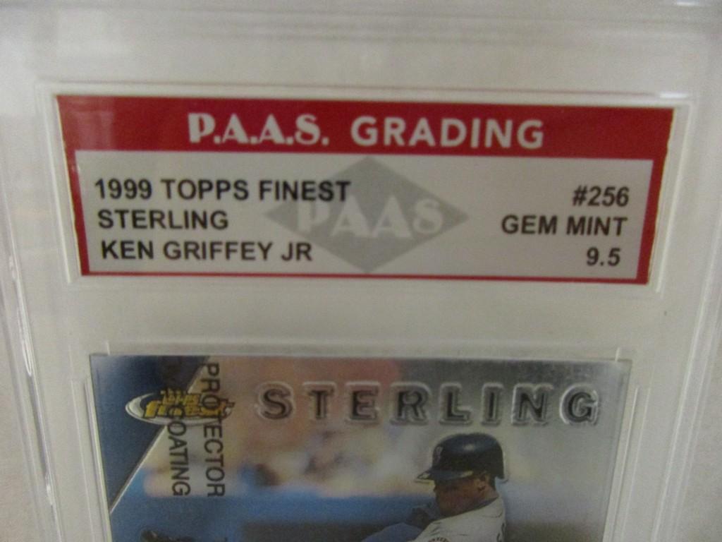 Ken Griffey Jr Seattle Mariners 1999 Topps Finest Sterling #256 graded PAAS Gem Mint 9.5