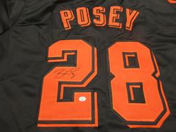 Buster Posey of the San Francisco Giants signed autographed baseball jersey PAAS COA 022