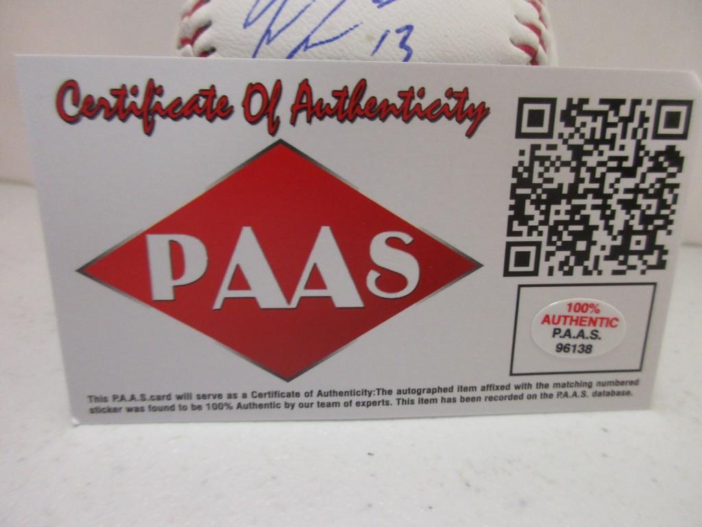 Ronald Acuna Jr of the Atlanta Braves signed autographed logo baseball PAAS COA 138