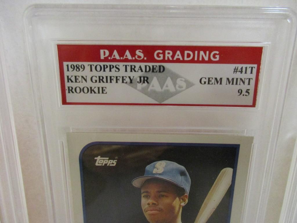Ken Griffey Jr Seattle Mariners 1989 Topps Traded ROOKIE #41T graded PAAS Gem Mint 9.5