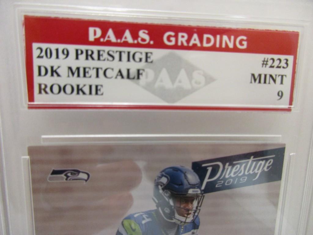 DK Metcalf Seattle Seahawks 2019 Prestige ROOKIE #223 graded PAAS Mint 9
