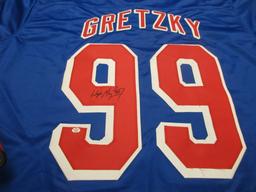 Wayne Gretzky of the NY Rangers signed autographed hockey jersey PAAS COA 799